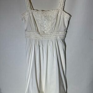 BCBGMaxAzria White Chemise with Pintuck Details